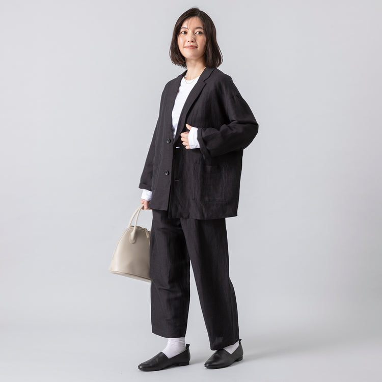 モデル身長 160cm,STIR | スティアのアルビニTスムース ロングスリーブ|HEAVENLYのLinen Rayon Wide Tapered Pants|タイドウェイのワントーンMOSSボストン|facciamoのMeringa（メリンガ）|auraのokome necklace,https://market.e-begin.jp/products/dih_sti0441h_lala|https://market.e-begin.jp/products/dlt_hvr0973r_lala|https://market.e-begin.jp/products/snk_tid0537h_lala|https://market.e-begin.jp/products/are_fac0636k_lala|https://market.e-begin.jp/products/crp_aur1119m_lala