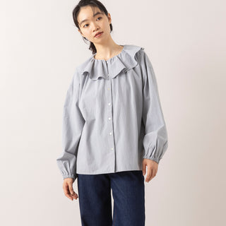 HEAVENLY | ヘブンリー　Washer Broadcloth Frillcollar Blouse