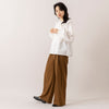 モデル身長165cm,HEAVENLYのWasher Broadcloth Frillcollar Blouse|UNIVERSAL OVERALLの2TUCK WIDE STRAIGHT PANTS|facciamoのMeringa（メリンガ）,https://market.e-begin.jp/products/dlt_hvr0995s_lala|https://market.e-begin.jp/products/dre_uni1061s_lala|https://market.e-begin.jp/products/are_fac0636k_lala