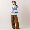 モデル身長165cm,LE MELANGEの14G綿混ニットベスト|HEAVENLYのWasher Broadcloth Frillcollar Blouse|UNIVERSAL OVERALLの2TUCK WIDE STRAIGHT PANTS|facciamoのMeringa（メリンガ）,https://market.e-begin.jp/products/inf_lem1052s_lala|https://market.e-begin.jp/products/dlt_hvr0995s_lala|https://market.e-begin.jp/products/dre_uni1061s_lala|https://market.e-begin.jp/products/are_fac0636k_lala