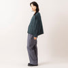 モデル身長165cm,HEAVENLYのCotton Linen Wool Mix Knit 2way Cardigan|FIL DE FERのポリエステルカルゼセンタープレスパンツ,https://market.e-begin.jp/products/dlt_hvr0997s_lala|https://market.e-begin.jp/products/rdx_fdf1058s_lala