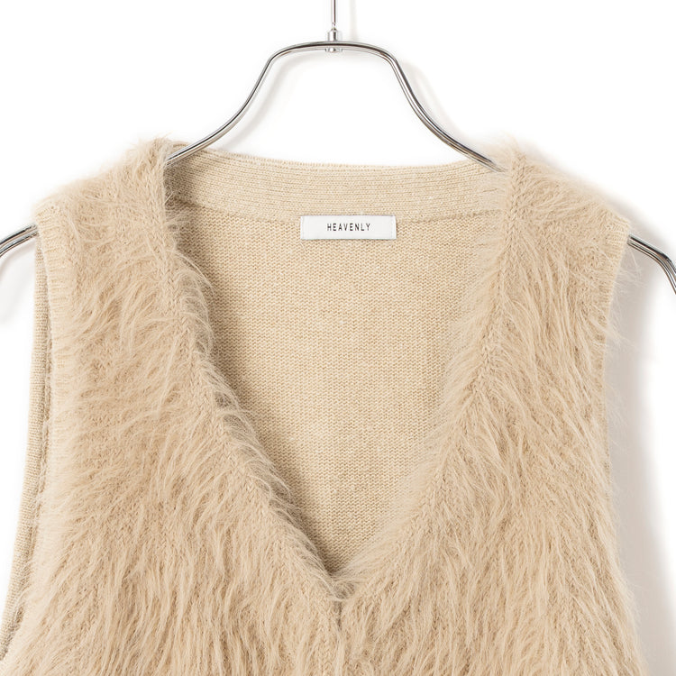 HEAVENLY | ヘブンリー　Knit Shaggy Yarn Vest