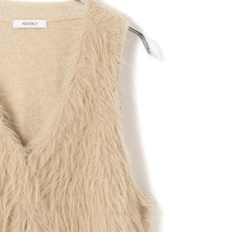HEAVENLY | ヘブンリー　Knit Shaggy Yarn Vest