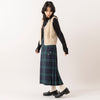 モデル身長165cm,HEAVENLYのKnit Shaggy Yarn Vest|euphoric moodのThimble Rib Tops|Glen Fyneのチェックプリーツラップスカート|meri ja kuuのリブ先丸シルクコットンソックス|in moodの2連パール×シルバーネックレス,https://market.e-begin.jp/products/dlt_hvr0998s_lala|https://market.e-begin.jp/products/hpn_eup1008s_lala|https://market.e-begin.jp/products/imx_glf0082r_lala|https://market.e-begin.jp/products/hpn_mjk1012s_lala|https://market.e-begin.jp/products/inm_inm0825p_lala