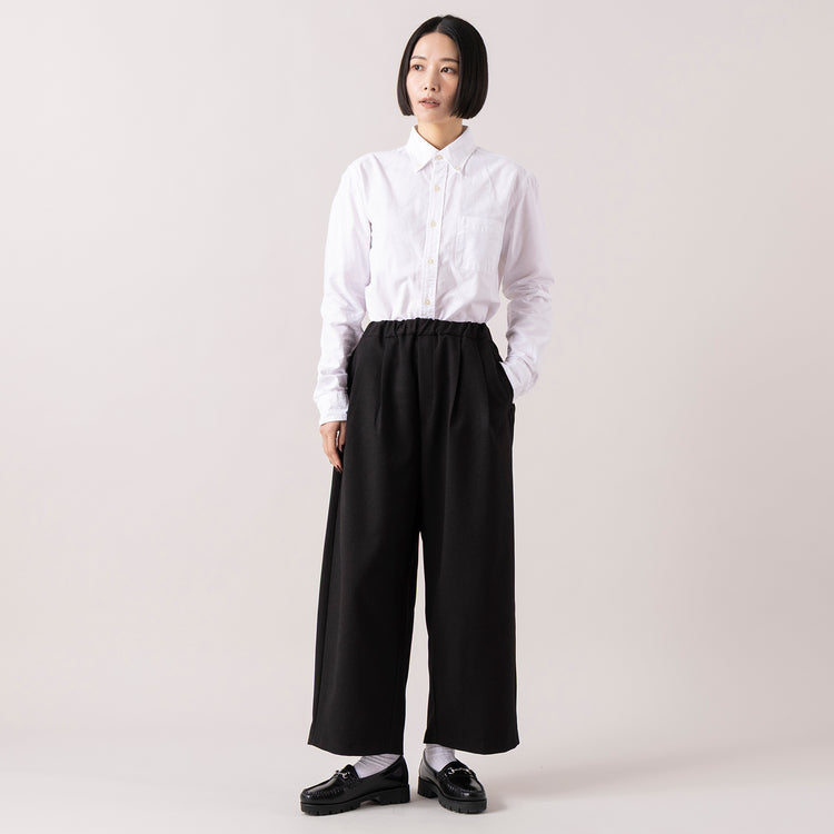 Black着用 モデル身長165cm,ciaoのオックスフォードB.D.シャツ|HEAVENLYのSerge Stretch Volume Easy Pants|ROOTOTEのLT.TALL.ワンショルーA,https://market.e-begin.jp/products/hag_cia0077s_lala|https://market.e-begin.jp/products/dlt_hvr1265s_lala|https://market.e-begin.jp/products/sup_roo1254s_lala