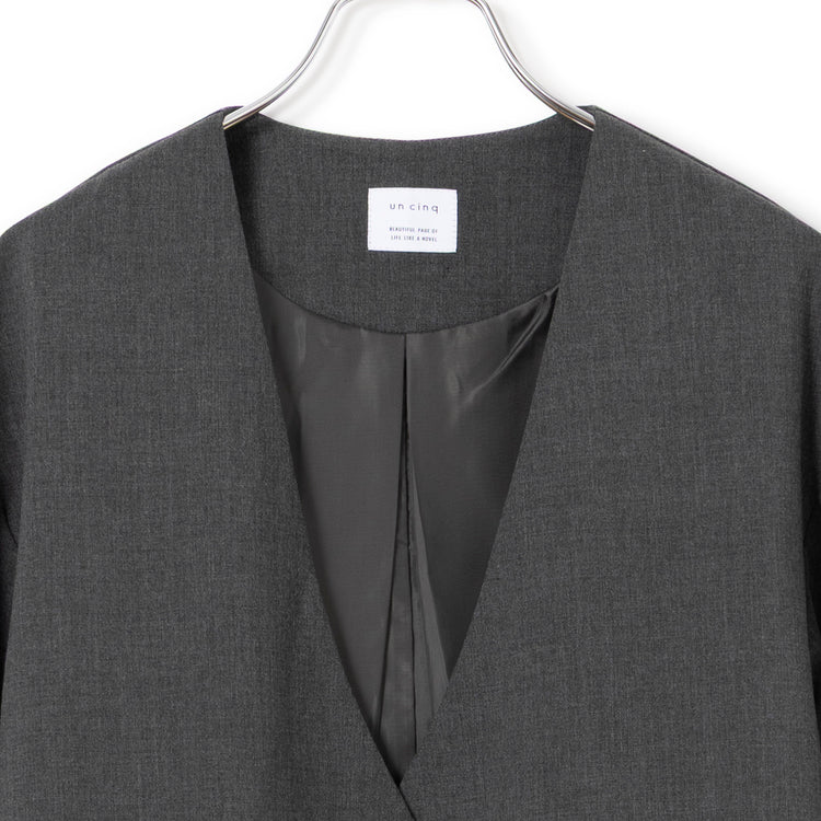 uncinq | アンサンク　Tropical Stretch Balloonsleeve Jacket