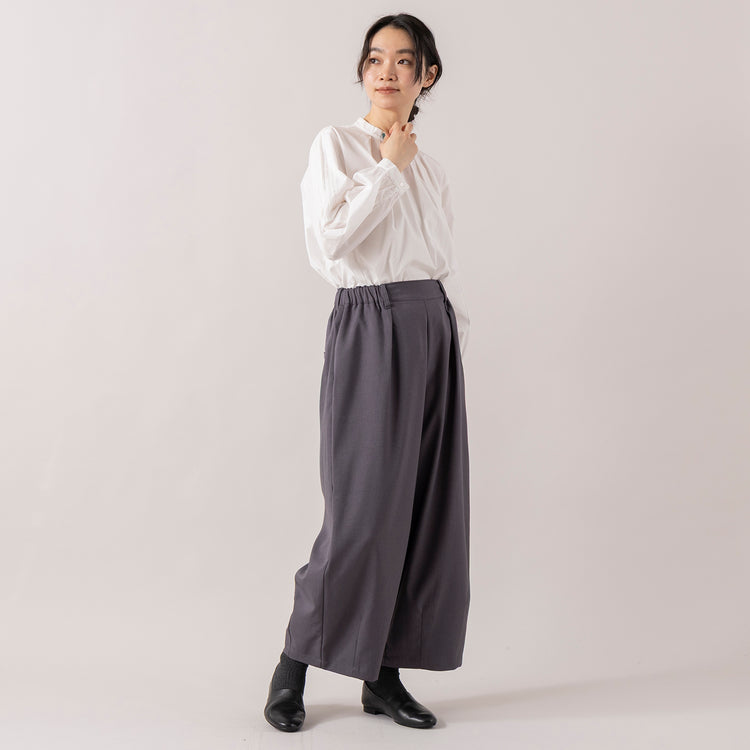 モデル身長165cm,uncinqのCotton 100/2Broad Standneck Pullover|facciamoのMeringa（メリンガ）,https://market.e-begin.jp/products/dlt_unc1007l_lala|https://market.e-begin.jp/products/are_fac0636k_lala