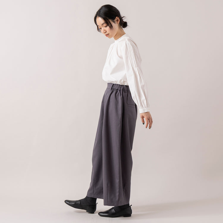 モデル身長165cm,uncinqのCotton 100/2Broad Standneck Pullover|facciamoのMeringa（メリンガ）,https://market.e-begin.jp/products/dlt_unc1007l_lala|https://market.e-begin.jp/products/are_fac0636k_lala