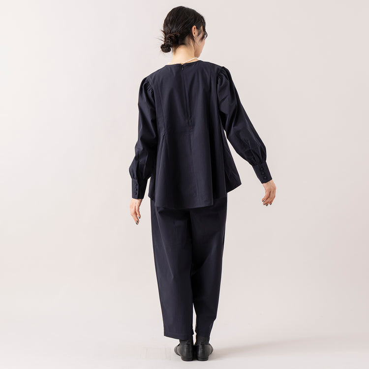 モデル身長165cm,uncinqのWeather Stretch PulloverfacciamoのMeringa（メリンガ）,https://market.e-begin.jp/products/dlt_unc1542s_lala|https://market.e-begin.jp/products/are_fac0636k_lala