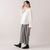 モデル身長165cm,uncinqのMelange Ox Tuck Cropped Pants|facciamoのMeringa（メリンガ）,https://market.e-begin.jp/products/dlt_unc1535s_lala|https://market.e-begin.jp/products/are_fac0636k_lala