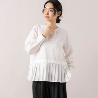 uncinq | アンサンク　Typewriter Hem Pleats Pullover