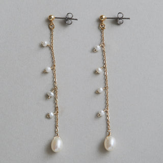 uncinq | アンサンク　Pearl Long Pierced Earrings