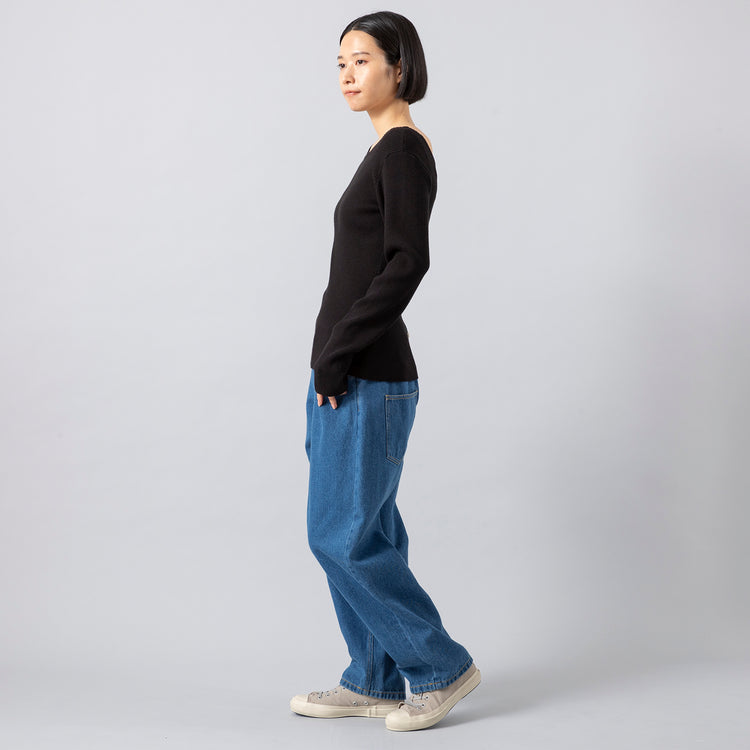 モデル身長165cm,HEAVENLYのCotton Linen 12oz Denim 5P Pants|Moonstarのローバスケットヴィンテージグレー,https://market.e-begin.jp/products/dlt_hvr0493r_lala|https://market.e-begin.jp/products/mns_mns0286o_lala