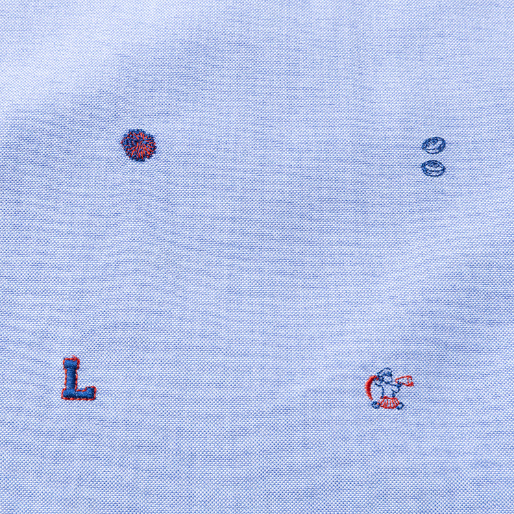 LOGAN Knitting Milles | ローガンニッティングミルズ　LaLa Begin別注 総柄刺繍オックスシャツ