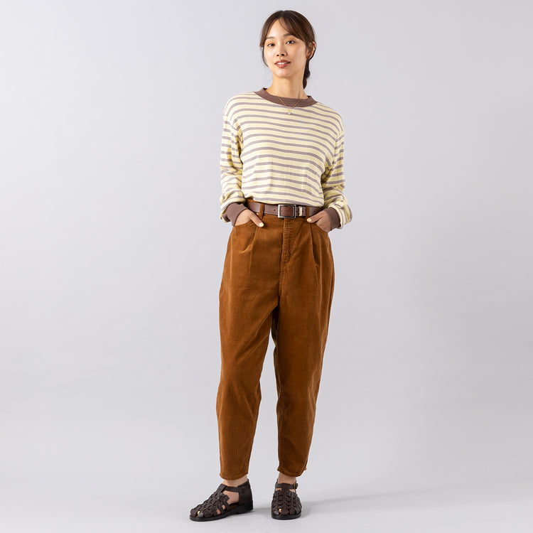モデル身長165cm,caquのFSコードワイドテーパード|DiuのPommier|NEI/NORのスクエアホワイトシェルネックレス,https://market.e-begin.jp/products/tan_caq0218j_lala|https://market.e-begin.jp/products/cil_diu0800s_lala|https://market.e-begin.jp/products/ris_ner0790s_lala