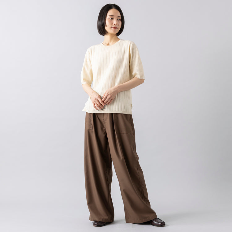 モデル身長165cm Mサイズ着用,lelillのハイテクサマー ニット,https://market.e-begin.jp/products/ana_lel0746s_lala