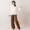 モデル身長165cm,HEAVENLYのWasher Broadcloth Frillcollar Blouse|facciamoのMeringa（メリンガ）,https://market.e-begin.jp/products/dlt_hvr0995s_lala|https://market.e-begin.jp/products/are_fac0636k_lala