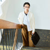 モデル身長170cm,HealthknitのThermal King Raschel Honeycomb Crew Cardigan L/S|ciaoのオックスフォードB.D.シャツ|Jalan Sriwijayaのネイビービットローファー VIBRAMソール|esperantoのROLL BUCKLE BELT/25mm,https://market.e-begin.jp/products/she_hea1064s_lala|https://market.e-begin.jp/products/hag_cia0077s_lala|https://market.e-begin.jp/products/gmt_srw1032p_lala|https://market.e-begin.jp/products/esp_esp0655s_lala