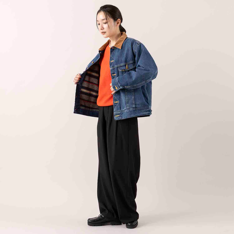モデル身長163cm,lelillのハイテクワッフルニットPO|UNIVERSAL OVERALLの2TUCK WIDE STRAIGHT PANTS|rapiécageのメタルボールチョーカー,https://market.e-begin.jp/products/ana_lel1248s_lala|https://market.e-begin.jp/products/dre_uni1061s_lala|https://market.e-begin.jp/products/rdx_rpc0794s_lala