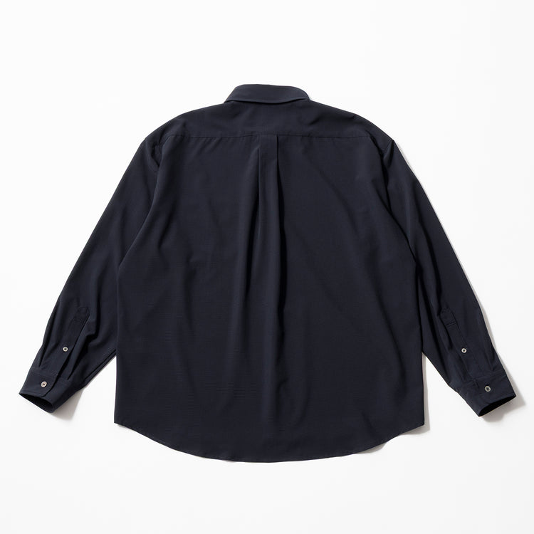 ALLOWED TO UNFOLD | アロウド トゥ アンフォールド　ドットメッシュ レギュラーカラーシャツ