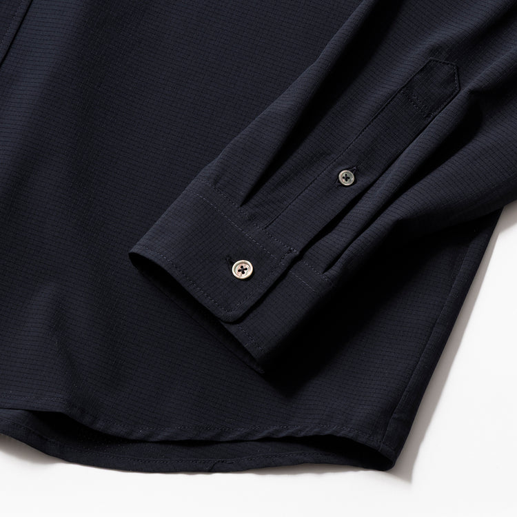 ALLOWED TO UNFOLD | アロウド トゥ アンフォールド　ドットメッシュ レギュラーカラーシャツ