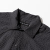 ALLOWED TO UNFOLD | アロウド トゥ アンフォールド ドビーメッシュ ドットボタンワンナップカラー半袖シャツ