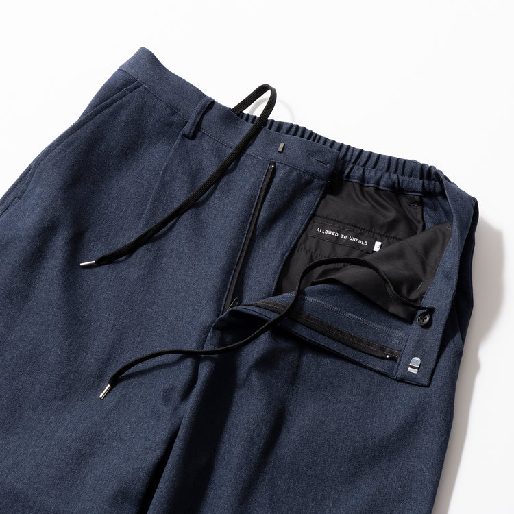 ALLOWED TO UNFOLD | アロウド トゥ アンフォールド　ラナテックレイ ワイドテーパードパンツ