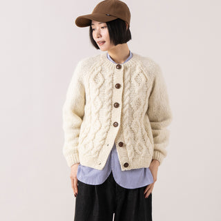 HIMALAYAN CLIMBER'S HAND-KNIT | ヒマラヤン クライマーズ ハンドニット　手編み クルー衿カーディガン