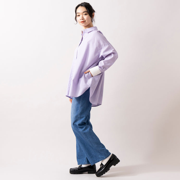 ピンク着用 モデル身長165cm,caquのFSリネンワイドフレア|Jalan Sriwijayaのネイビービットローファー VIBRAMソール|rapiécageのシェルカボションスクエアネックレス,https://market.e-begin.jp/products/tan_caq0739q_lala|https://market.e-begin.jp/products/gmt_srw1032p_lala|https://market.e-begin.jp/products/rdx_rpc0107u_lala