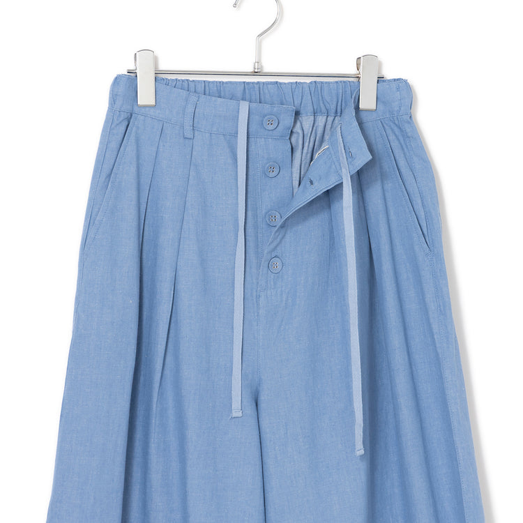 TUTIE. | ツチエ　コットンリネンデニムタックパンツ