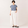 モデル身長 163cm,TUTIE.のコットンソロナフレンチスリーブTシャツ|UNIVERSAL OVERALLのUO12|rapiécageのフラワープレートコードブレス,https://market.e-begin.jp/products/equ_tte0280u_lala|https://market.e-begin.jp/products/sed_uni0290u_lala|https://market.e-begin.jp/products/rdx_rpc0311u_lala