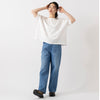 モデル身長165cm,caquのFS linen wide boy`s|UNIVERSAL OVERALLのUO32 SANDAL,https://market.e-begin.jp/products/tan_caq0390u_lala|https://market.e-begin.jp/products/sed_uni0715q_lala