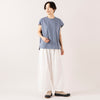 モデル身長 163cm,TUTIE.のコットンリネンデニムタックパンツ|UNIVERSAL OVERALLのUO12|rapiécageのフラワープレートコードブレス,https://market.e-begin.jp/products/equ_tte0274u_lala|https://market.e-begin.jp/products/sed_uni0290u_lala|https://market.e-begin.jp/products/rdx_rpc0311u_lala