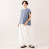 モデル身長 163cm,TUTIE.のコットンリネンデニムタックパンツ|UNIVERSAL OVERALLのUO12|rapiécageのフラワープレートコードブレス,https://market.e-begin.jp/products/equ_tte0274u_lala|https://market.e-begin.jp/products/sed_uni0290u_lala|https://market.e-begin.jp/products/rdx_rpc0311u_lala