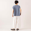モデル身長 163cm,TUTIE.のコットンリネンデニムタックパンツ|UNIVERSAL OVERALLのUO12|rapiécageのフラワープレートコードブレス,https://market.e-begin.jp/products/equ_tte0274u_lala|https://market.e-begin.jp/products/sed_uni0290u_lala|https://market.e-begin.jp/products/rdx_rpc0311u_lala