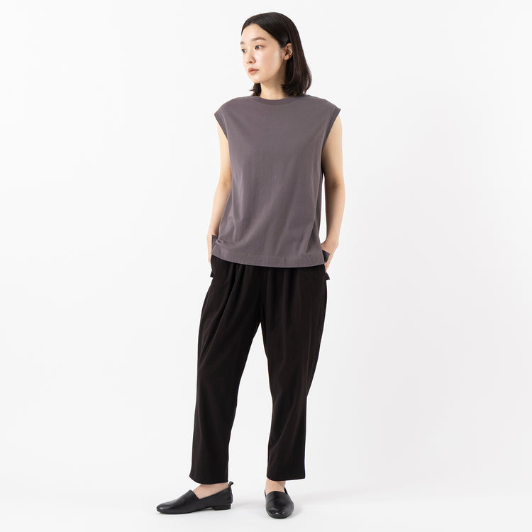 モデル身長163cm(ロング丈着用),HEAVENLYのCotton CS Nosleeve Pullover,https://market.e-begin.jp/products/dlt_hvr0485u_lala