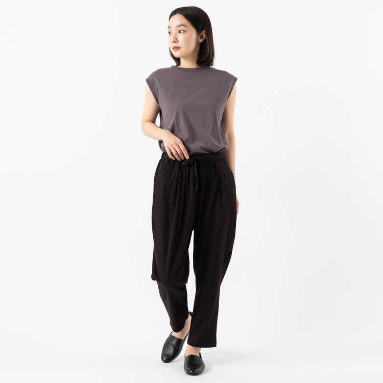 モデル身長163cm(ロング丈着用),HEAVENLYのCotton CS Nosleeve Pullover,https://market.e-begin.jp/products/dlt_hvr0485u_lala