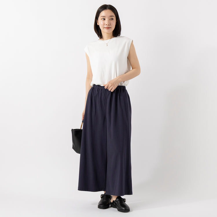 モデル身長163cm(ロング丈),HEAVENLYのCotton CS Nosleeve Pullover|TIDEWAYのアラログ2wayかごバッグ|GLENFIELDのシャークソールビジネスサンダル|in moodの2連パール×シルバーネックレス,https://market.e-begin.jp/products/dlt_hvr0485u_lala|https://market.e-begin.jp/products/equ_tte0490u_lala|https://market.e-begin.jp/products/snk_tid0622q_lala|https://market.e-begin.jp/products/jal_gfd0392q_lala|https://market.e-begin.jp/products/inm_inm0825p_lala