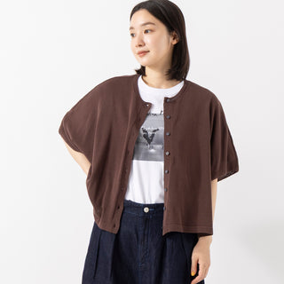 TUTIE. | ツチエ　強撚コットンニットドルマンスリーブカーディガン