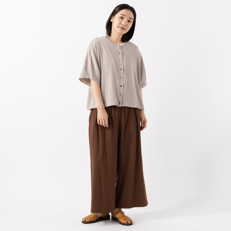 モデル身長163cm,BOYNA×NINA MENKESのNINA MENKES映画Tシャツ|TUTIE.の接触冷感天竺ワイドパンツ|GLENFIELDのシャークソールグルカサンダル|in moodの2連パール×シルバーネックレス,https://market.e-begin.jp/products/byn_bnm0944q_lala|https://market.e-begin.jp/products/equ_tte0490u_lala|https://market.e-begin.jp/products/jal_gfd0391q_lala|https://market.e-begin.jp/products/inm_inm0825p_lala
