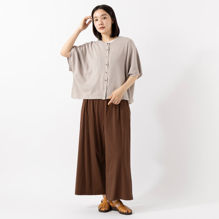 モデル身長163cm,BOYNA×NINA MENKESのNINA MENKES映画Tシャツ|TUTIE.の接触冷感天竺ワイドパンツ|GLENFIELDのシャークソールグルカサンダル|in moodの2連パール×シルバーネックレス,https://market.e-begin.jp/products/byn_bnm0944q_lala|https://market.e-begin.jp/products/equ_tte0490u_lala|https://market.e-begin.jp/products/jal_gfd0391q_lala|https://market.e-begin.jp/products/inm_inm0825p_lala
