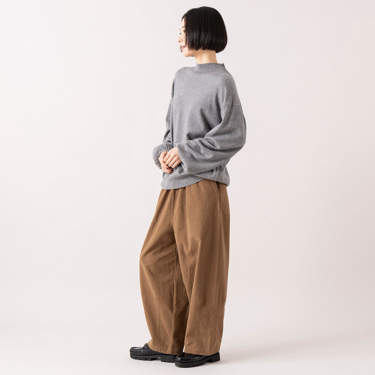 ロング丈着用 (モデル身長165cm),HEAVENLYのCotton Wool Mix Puffsleeve Pullover|TUTIE.の丈の選べるコットンピーチ起毛パンツ,https://market.e-begin.jp/products/dlt_hvr1266s_lala|https://market.e-begin.jp/products/equ_tte1272s_lala