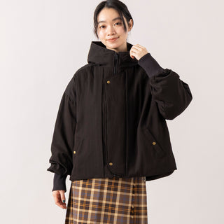 corail | コライユ　レーヨンナイロン中綿袖リブフード風ブルゾン