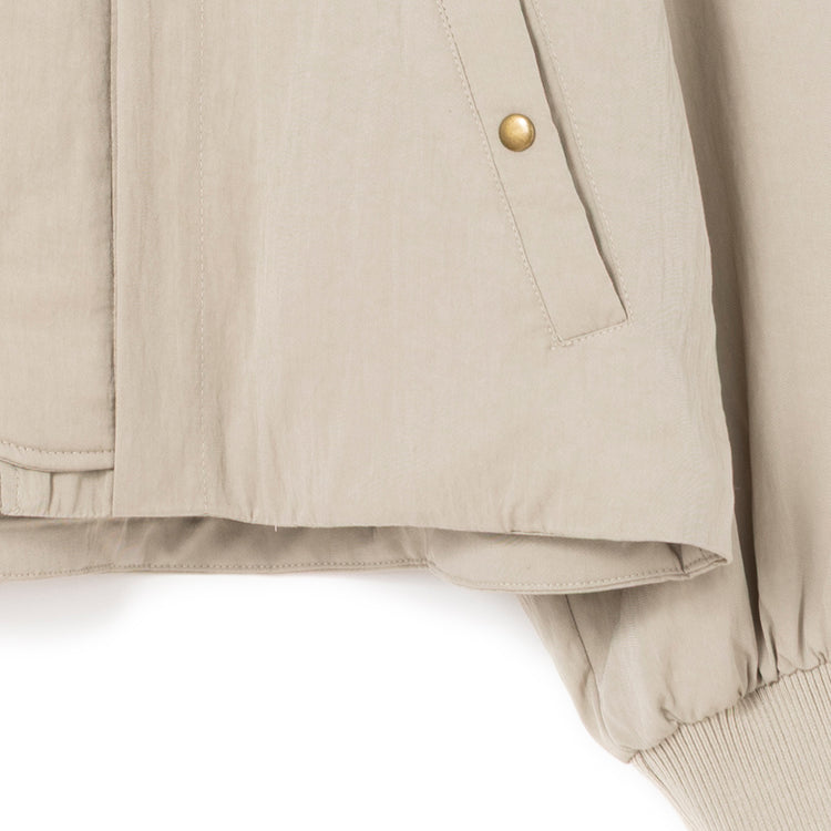 corail | コライユ　レーヨンナイロン中綿袖リブフード風ブルゾン