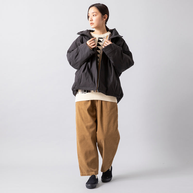 モデル身長163cm,RNA-Nの3Dニットプルオーバー|HEAVENLYのCorduroy Front Tuck Easy Pants|MOONSTARのLOAFY,https://market.e-begin.jp/products/tky_rnn0676r_lala|https://market.e-begin.jp/products/dlt_hvr0684r_lala|https://market.e-begin.jp/products/mns_mns0147p_lala