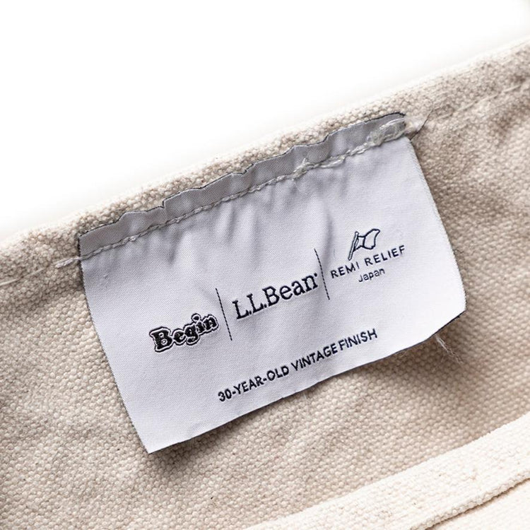 L.L.Bean×REMI RELIEF×Begin | エルエルビーン×レミレリーフ×ビギン　Begin別注 ボート・アンド・トート 30年ヴィンテージフィニッシュ ロングハンドル X-Large