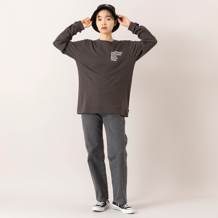 モデル身長165cm,CRTの1CH ツインウォッシュブラックジーンズ|PROGRESS RUNNING CLUBのロゴバケハ,https://market.e-begin.jp/products/crt_crt0258r_lala|https://market.e-begin.jp/products/gra_pgr0401q_lala
