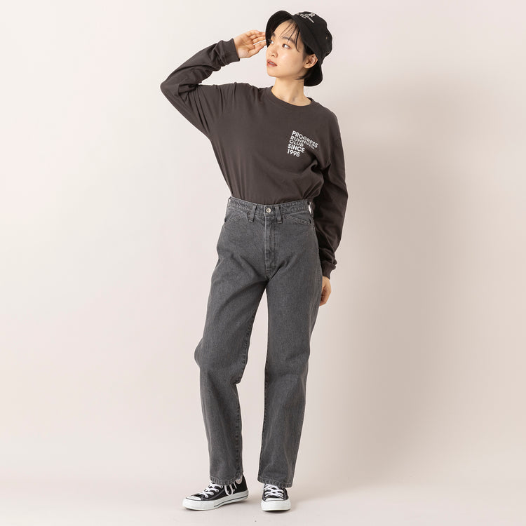 モデル身長165cm,CRTの1CH ツインウォッシュブラックジーンズ|PROGRESS RUNNING CLUBのロゴバケハ,https://market.e-begin.jp/products/crt_crt0258r_lala|https://market.e-begin.jp/products/gra_pgr0401q_lala
