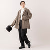 モデル身長163cm,YARMO THE UNIFORMのWork Jacket_Gingham|WHITE MAILSのタートルネック|ARCH&LINEのSTRETCH CREW PANTS|タイドウェイの2WAY MOSSボストン,https://market.e-begin.jp/products/gra_ytu1214s_lala|https://market.e-begin.jp/products/hrt_wns0730n_lala|https://market.e-begin.jp/products/ach_ach1163s_lala|https://market.e-begin.jp/products/snk_tid0304j_lala