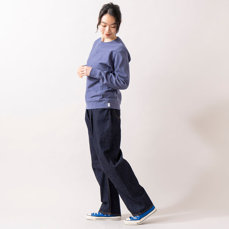 モデル身長 165cm（着用サイズS）,NEEDBY heritageのHARPER|rapiécageのダブルUラインイヤカフ,|https://market.e-begin.jp/products/gsr_ndh0025u_lala|https://market.e-begin.jp/products/rdx_rpc0110u_lala